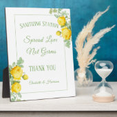 Corvid Wedding Signs Yellow Roses gepersonaliseerd Fotoplaat (Zijkant)