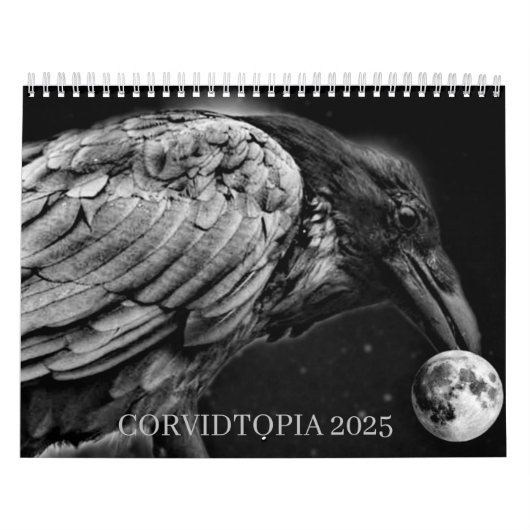 Corvidtopia Raven 2025 wandkalender Kalender (Hoes)