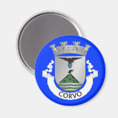 Corvo Azores - Koelkastmagneet Magneet (Voorkant / Achterkant)