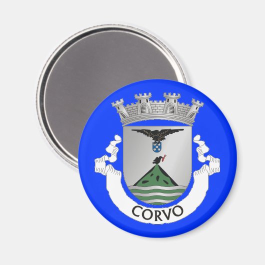Corvo Azores - Koelkastmagneet Magneet (Voorkant / Achterkant)