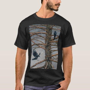 Corvus Corvidae en de cedar Clothing T-shirt