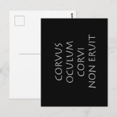 Corvus oculum corvi non eruit briefkaart (Voorkant / Achterkant)