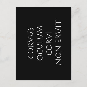 Corvus oculum corvi non eruit briefkaart