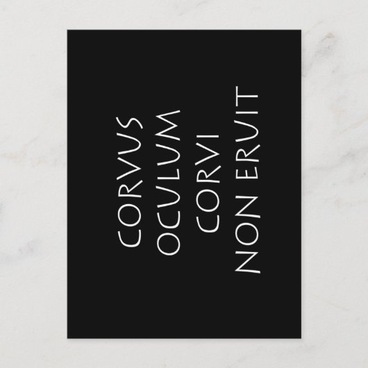Corvus oculum corvi non eruit briefkaart (Voorkant)