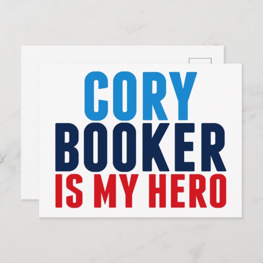 Cory Booker is mijn held Briefkaart (Voorkant / Achterkant)