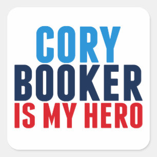Cory Booker is mijn held Vierkante Sticker