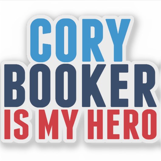 Cory Booker is mijn heldenlaptop Sticker (Voorkant)