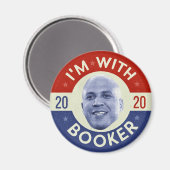 Cory Booker President 2020 Democraat Foto Retro Magneet (Voorkant / Achterkant)