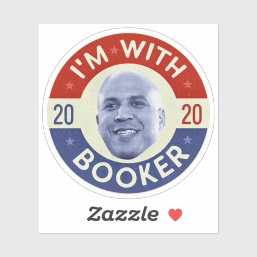 Cory Booker President 2020 Democraat Foto Retro Sticker (Vel)