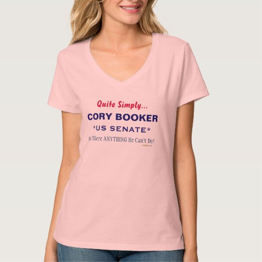 Cory Booker voor de Amerikaanse Senaatscampagne T- T-shirt (Voorkant)