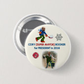 Cory Booker voor President 2016 Ronde Button 5,7 Cm (Voorkant /achterkant)