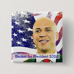 Cory Booker voor President 2020 US-verkiezingen Vierkante Button 5,1 Cm