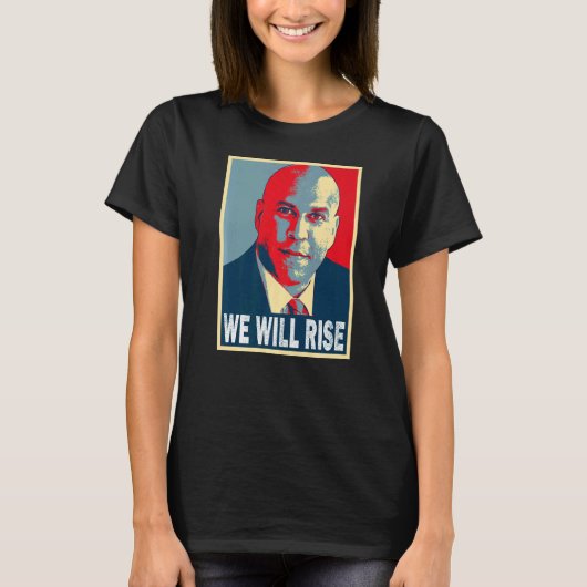 Cory Booker we gaan verhogen T-shirt (Voorkant)