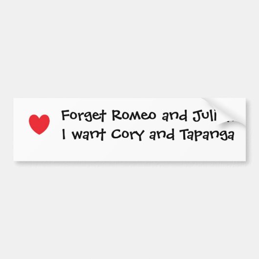 Cory en Topanga Bumpersticker (Voorkant)