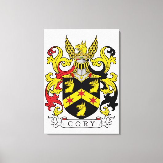 Cory Family Crest (Iers) Canvas Afdruk (Voorkant)