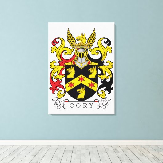 Cory Family Crest (Iers) Canvas Afdruk (Insitu (Houten vloer))