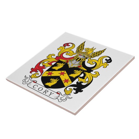 Cory Family Crest (Iers) Tegeltje (Zijkant)
