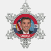 CORY GARDNER CAMPAIGN TIN SNEEUWVLOK ORNAMENT (Voorkant)