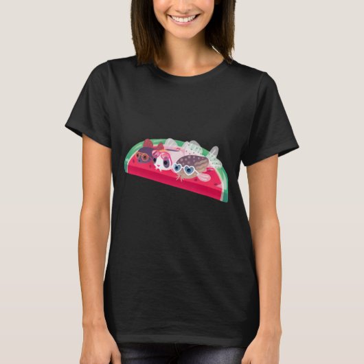 Cory katvis in het zwembad t-shirt (Voorkant)