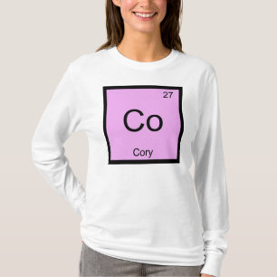 Cory Naam Chemie Element Periodiek Systeem T-shirt
