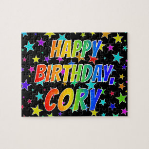 "CORY" Voornaam, geun "HAPPY BIRTHDAY" Legpuzzel