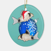 Corydoras Catfish Kerstvis Aquarium Fish Tank Keramisch Ornament (Links)