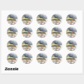 Corydoras groene laser meerval vis ronde sticker (Vel)