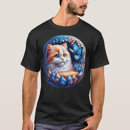 Cos Ragdoll in een vis T-shirt (Voorkant)