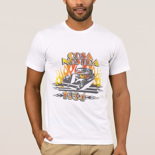 Cosa Nostra Klassieke Auto T-shirt (Voorkant)