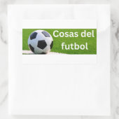 Cosas del futbol rechthoekige sticker (Tas)