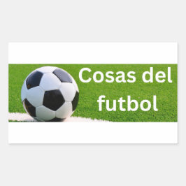 Cosas del futbol rechthoekige sticker
