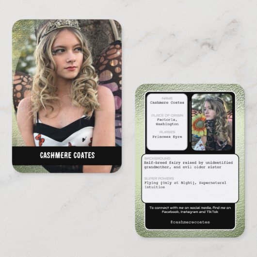 Coscards | Aangepaste Cosplay Ruilkaarten Visitekaartje (Voorkant / Achterkant)