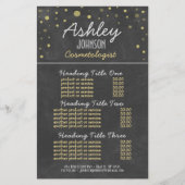 Cosemtoloog Chalkboarddiensten en prijsstelling (Voorkant)