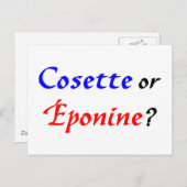 Cosette Les Miserables Briefkaart (Voorkant / Achterkant)