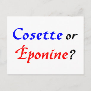 Cosette Les Miserables Briefkaart