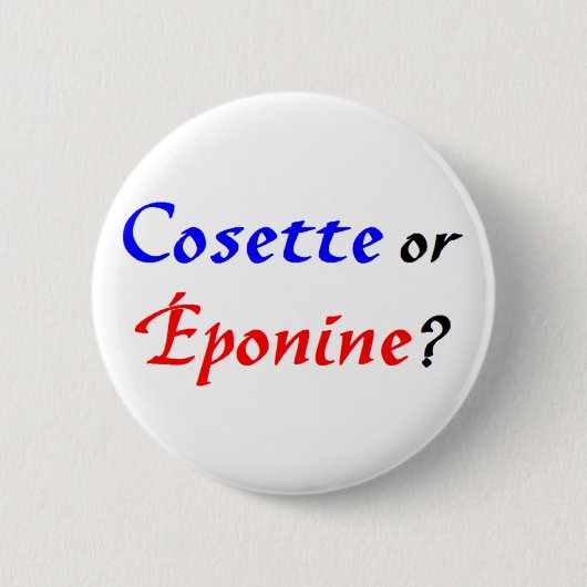 Cosette Les Miserables Ronde Button 5,7 Cm (Voorkant)