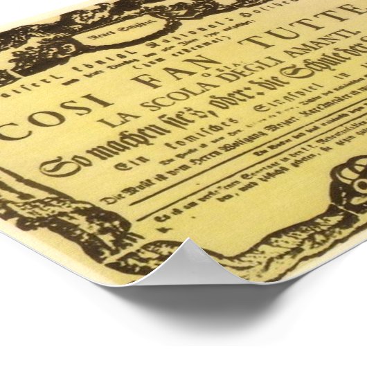Così fan tutte 1790 - Amadeus Mozart Poster (Hoek)