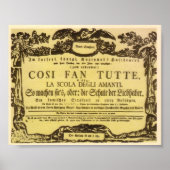 Così fan tutte 1790 - Amadeus Mozart Poster (Voorkant)