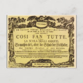 Così Fan Tutte Playbill (Mozart) Briefkaart (Voorkant)