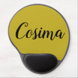 Cosima uit de naam van het orphan Black script Gel Muismat<br><div class="desc">Cosima is een personage uit de tv-show weesan Black.write is scriptkalligrafie</div>