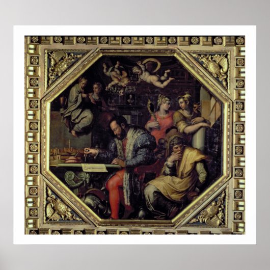 Cosimo I de' Medici (1519-74), die de conques plan Poster (Voorkant)