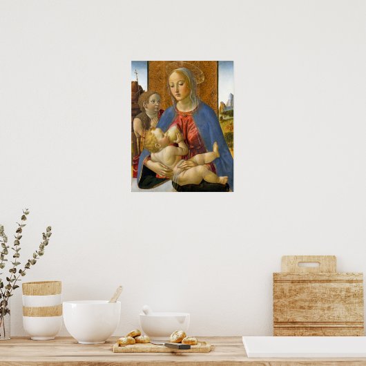 Cosimo Rosselli Madonna en Child Poster (Keuken)