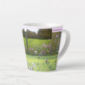 Cosmea & Rapeseed Field Collage Latte Mok (Rechterhoek)