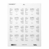 Cosmetic Beauty Fles Product Label (Full Sheet)