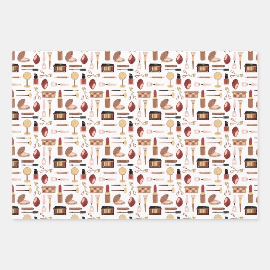 Cosmetic Makeup Pattern Inpakpapier Vel (Voorkant 2)