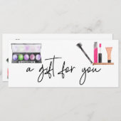 Cosmetica Cadeaubon Waterverf Make-up Kaart (Voorkant / Achterkant)