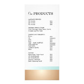 Cosmetica en Salon prijslijst & Rack Kaart (Achterkant)