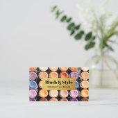 Cosmetica en schoonheid make-up palet visitekaartje (Staand voorkant)