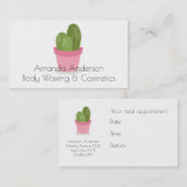 Cosmetica en wasschoonheidsbenoeming afsprakenkaartje (Voorkant / Achterkant)