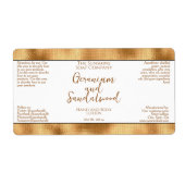 Cosmetica Fles of Jar Label - Gold Folie Border (Voorkant)